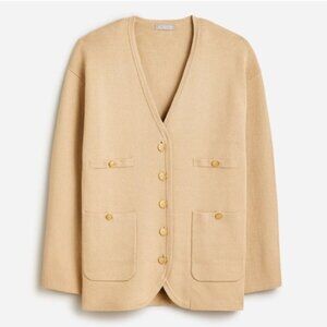 NWT J. Crew Long V-neck Sweater-Blazer Preppy Academia Old Money Women's XL